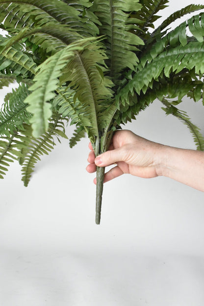 28" Large Faux Boston Fern Bush