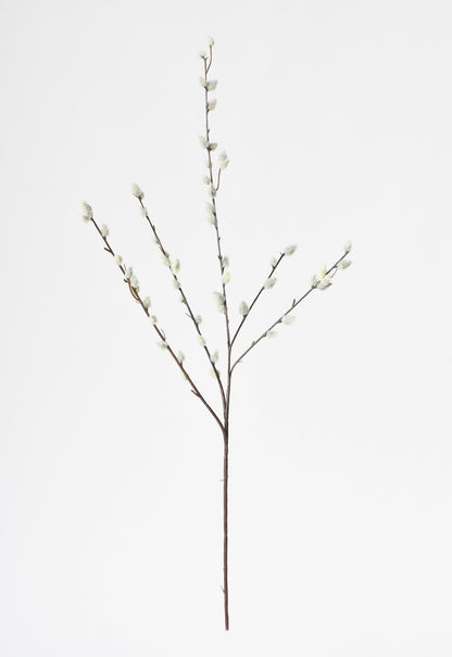 31" Faux Pussy Willow Stem