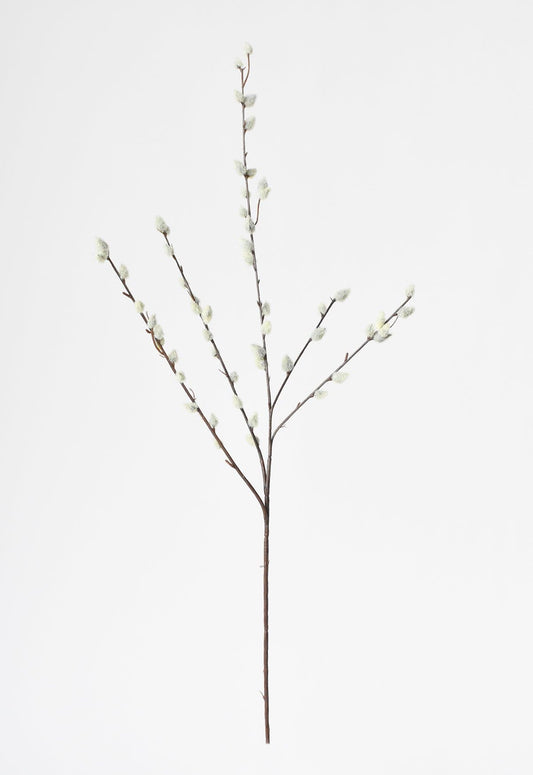 31" Faux Pussy Willow Stem