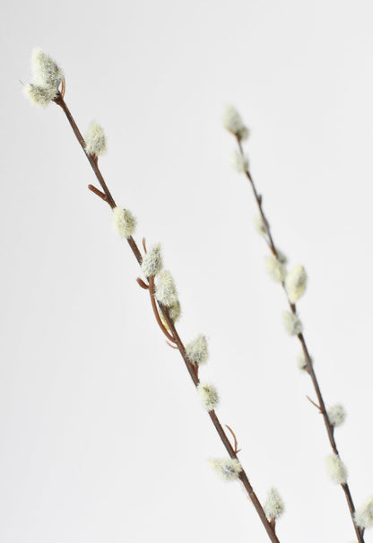31" Faux Pussy Willow Stem