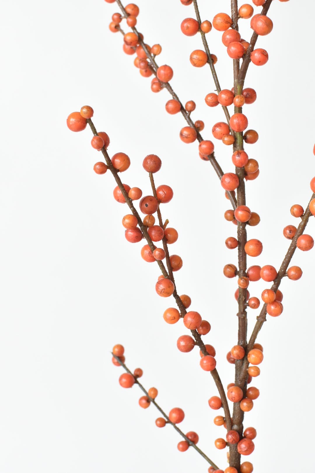 43" Faux Outdoor Orange Berry Stem