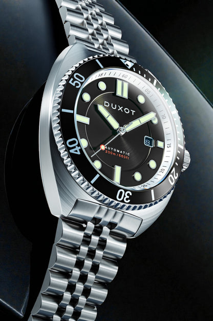 Duxot Men's 45mm Tortuga Automatic Date Stainless Bracelet Watch