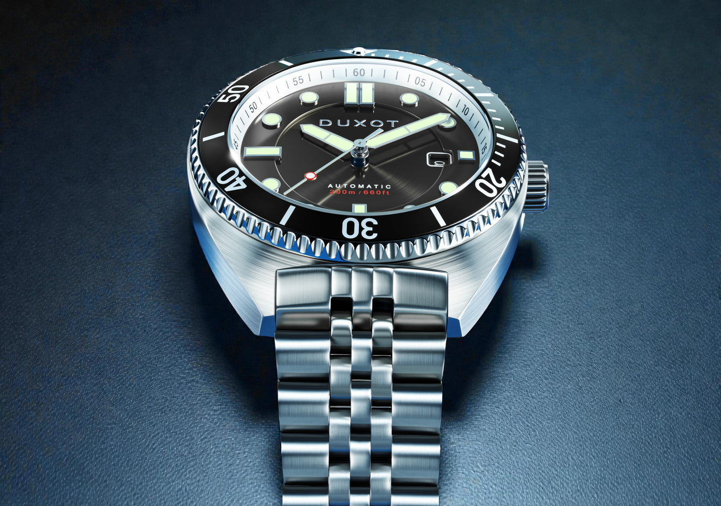 Duxot Men's 45mm Tortuga Automatic Date Stainless Bracelet Watch