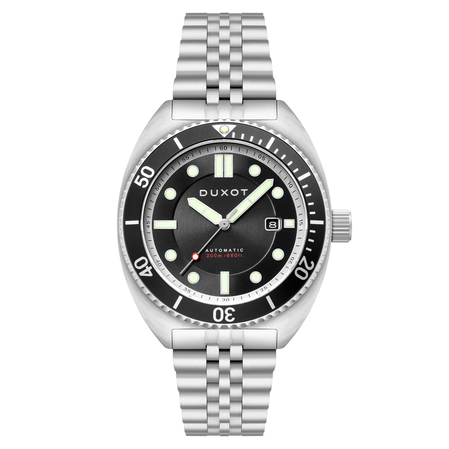 Duxot Men's 45mm Tortuga Automatic Date Stainless Bracelet Watch