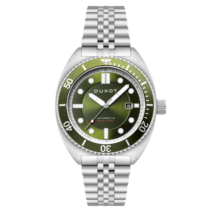 Duxot Men's 45mm Tortuga Automatic Date Stainless Bracelet Watch
