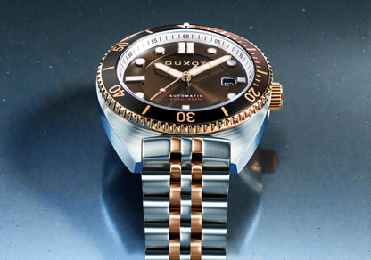 Duxot Men's 45mm Tortuga Automatic Date Stainless Bracelet Watch