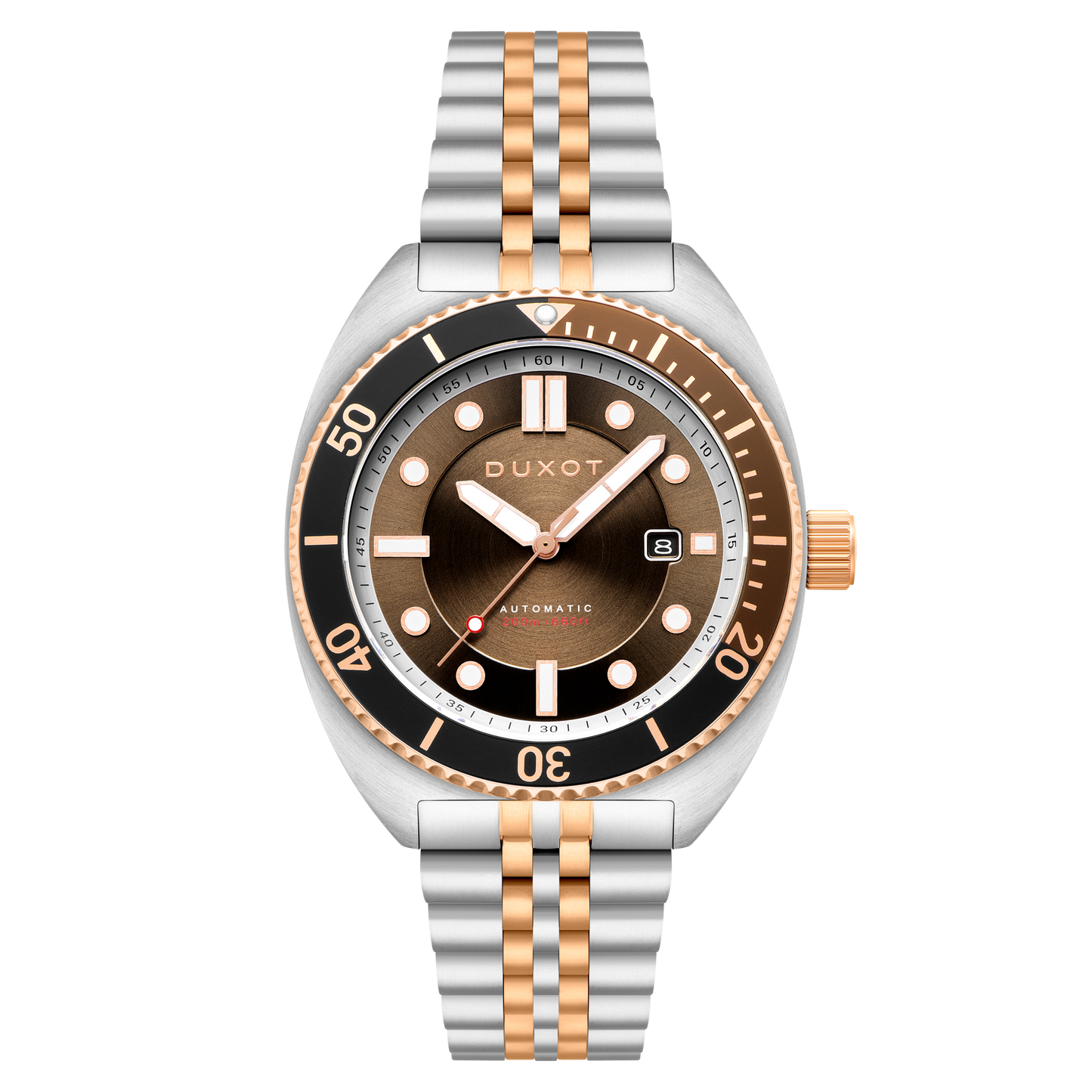 Duxot Men's 45mm Tortuga Automatic Date Stainless Bracelet Watch