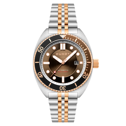 Duxot Men's 45mm Tortuga Automatic Date Stainless Bracelet Watch