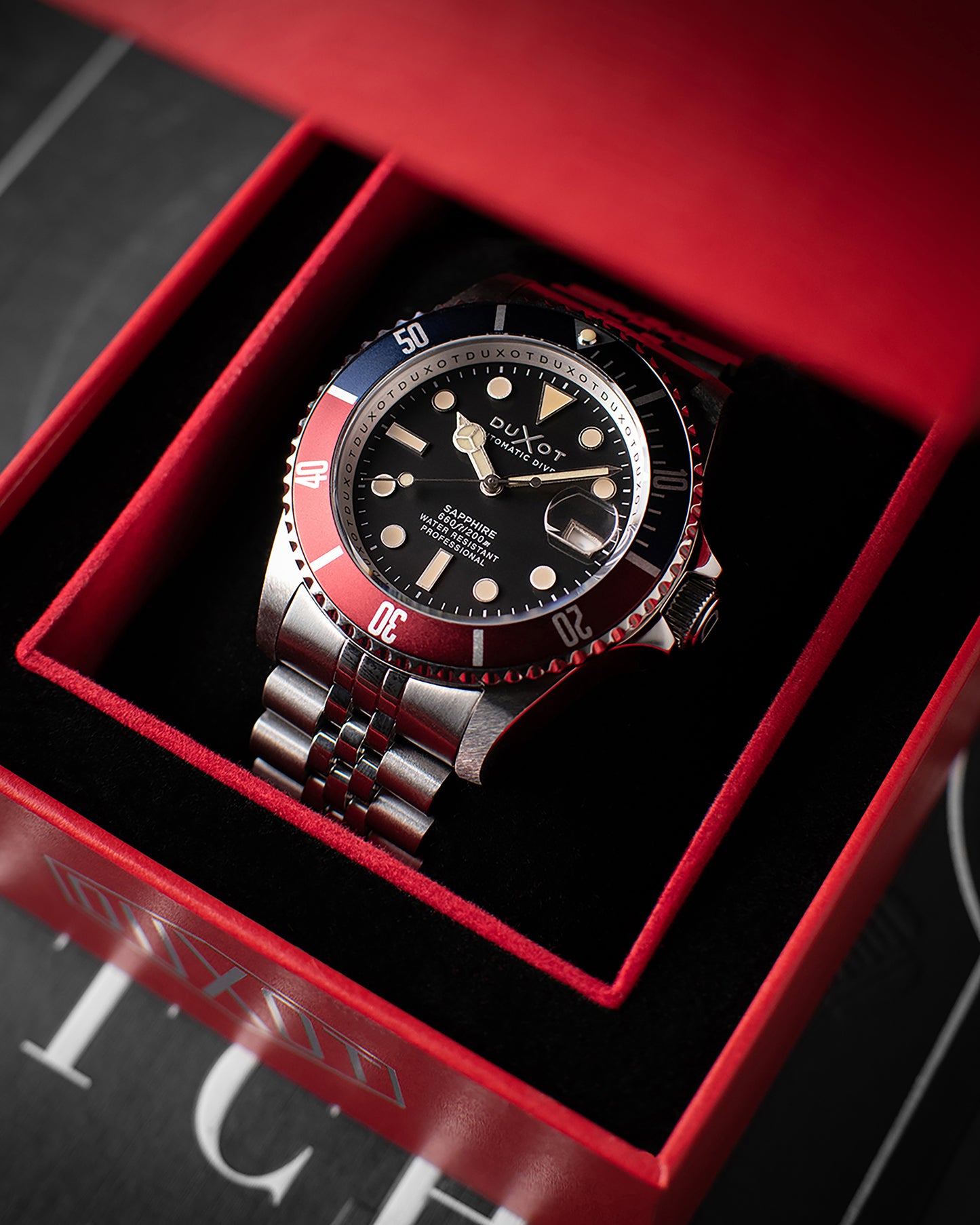 Duxot Men's 42mm Atlantica Diver Automatic Two-Tone Bracelet Watch