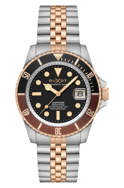 Duxot Men's 42mm Atlantica Diver Automatic Two-Tone Bracelet Watch
