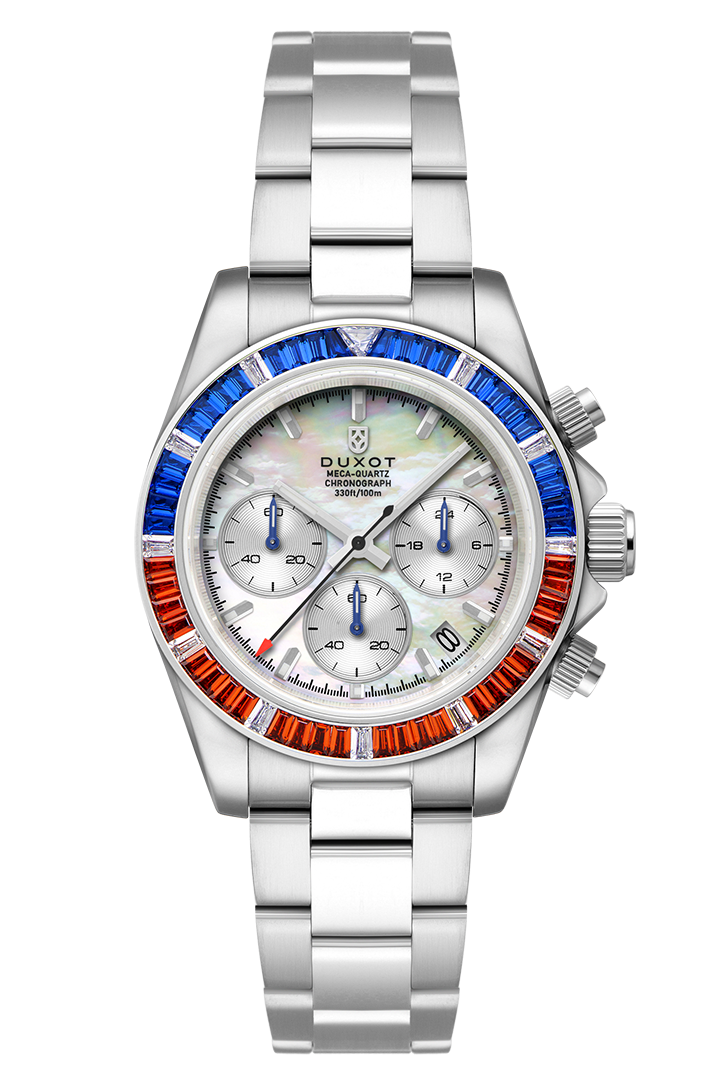 Duxot Men's 40mm Accelero Quartz Rainbow Chronograph