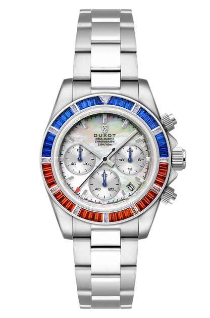 Duxot Men's 40mm Accelero Quartz Rainbow Chronograph