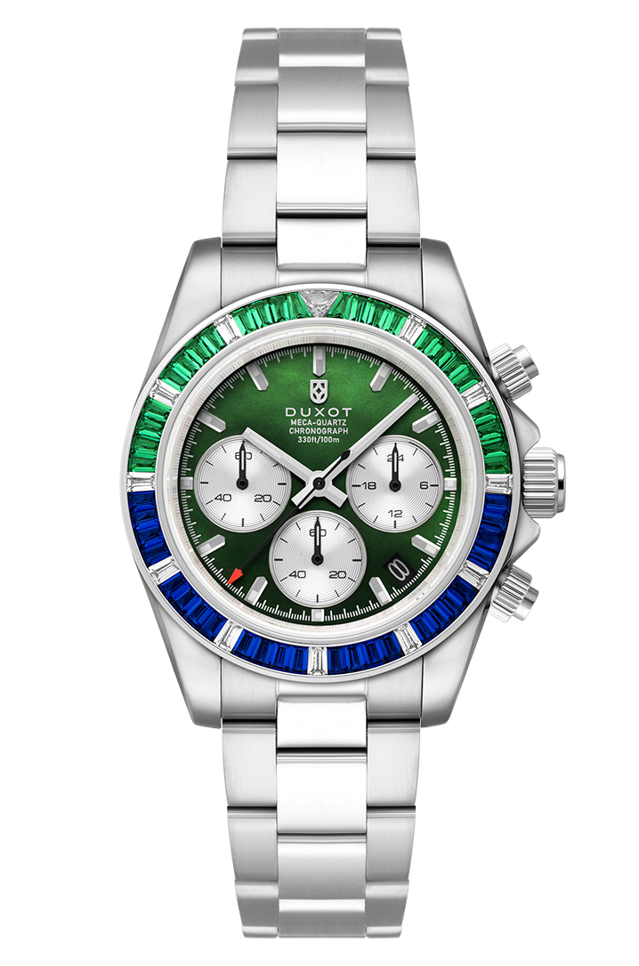 Duxot Men's 40mm Accelero Quartz Rainbow Chronograph