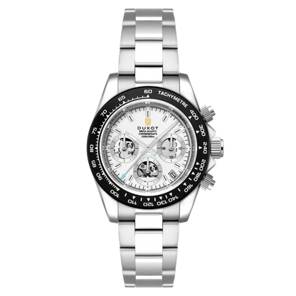 Duxot Men's 40mm Accelero Quartz Chronograph Compax Skeleton Edition Bracelet Watch