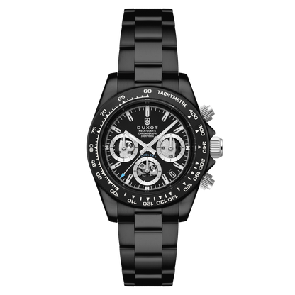 Duxot Men's 40mm Accelero Quartz Chronograph Compax Skeleton Edition Bracelet Watch
