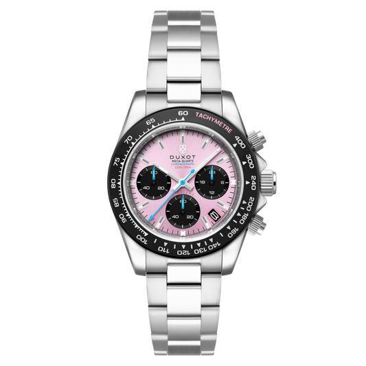 Duxot Men's 40mm Accelero Quartz Chronograph Colorful Dial Bracelet Watch