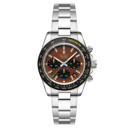 Duxot Men's 40mm Accelero Quartz Chronograph Colorful Dial Bracelet Watch