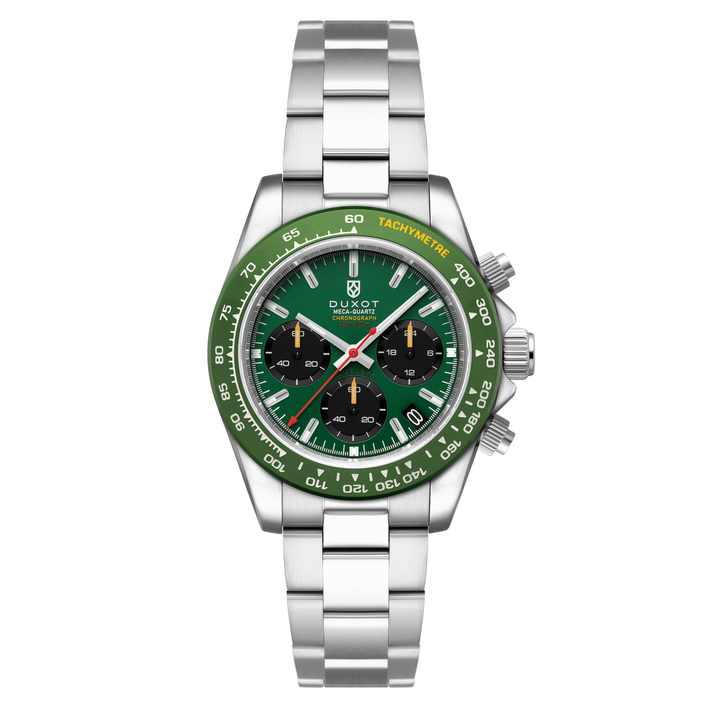 Duxot Men's 40mm Accelero Quartz Chronograph Colorful Dial Bracelet Watch