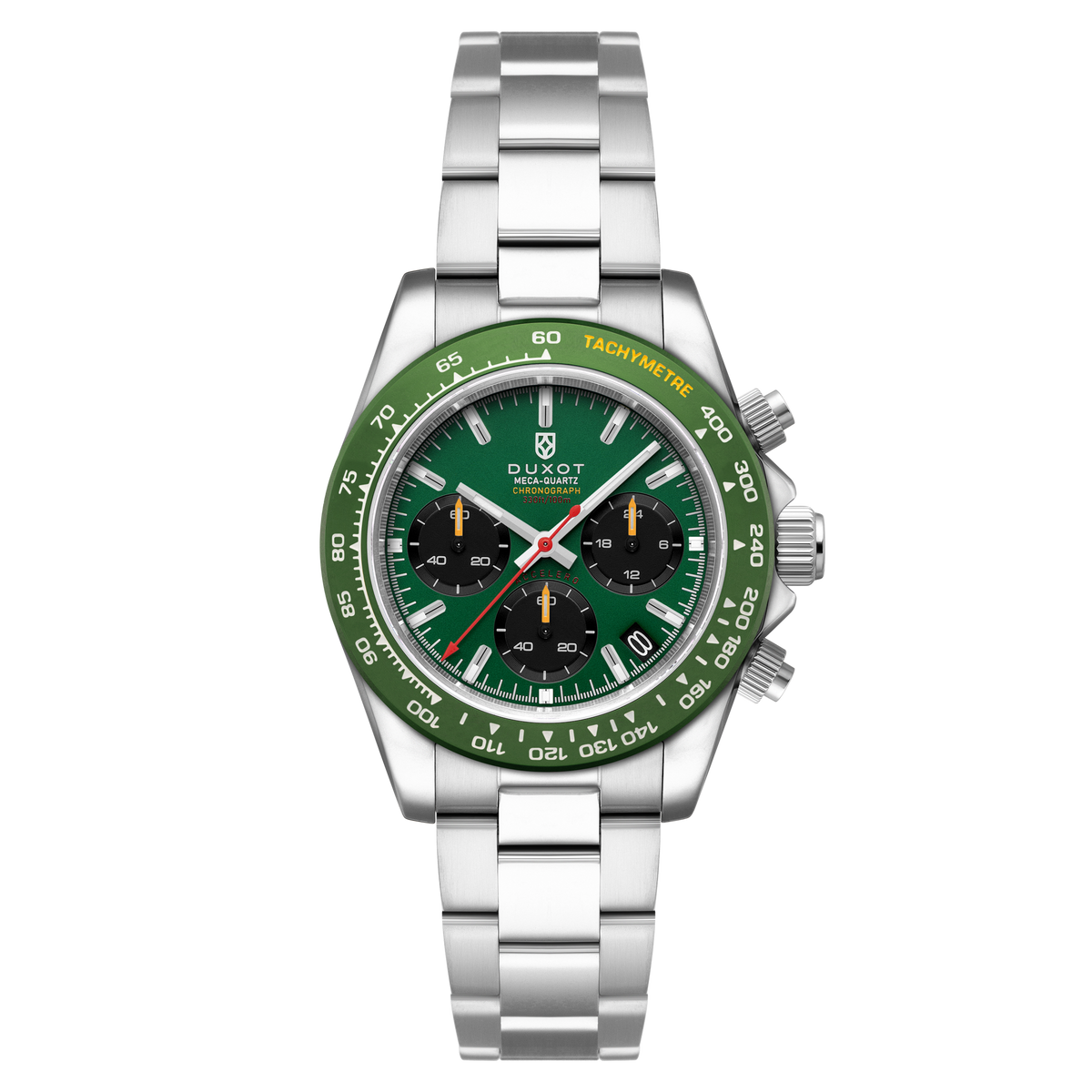 Duxot Men's 40mm Accelero Quartz Chronograph Colorful Dial Bracelet Watch