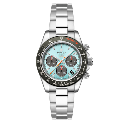 Duxot Men's 40mm Accelero Quartz Chronograph Colorful Dial Bracelet Watch