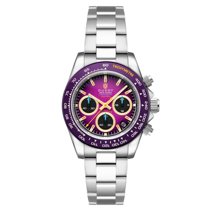 Duxot Men's 40mm Accelero Quartz Chronograph Colorful Dial Bracelet Watch