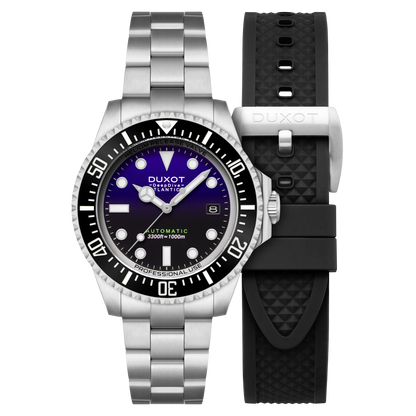 Duxot Men's 44mm Atlantica Deep Diver Automatic Lmt Ed Interchangeable Bracelet Watch