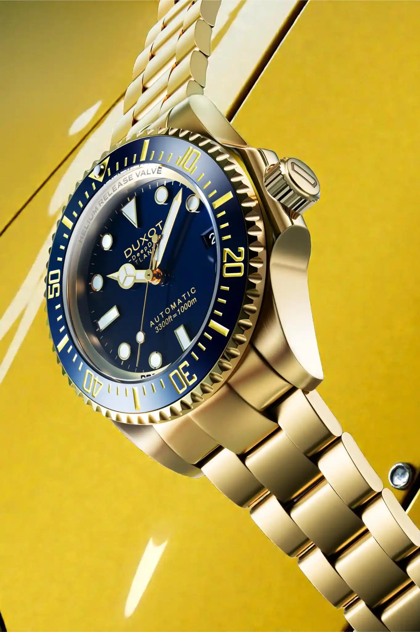 Duxot Men's 44mm Atlantica Deep Diver Automatic Lmt Ed Interchangeable Bracelet Watch