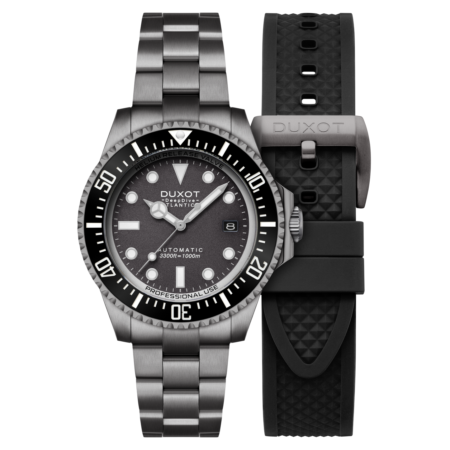 Duxot Men's 44mm Atlantica Deep Diver Automatic Lmt Ed Interchangeable Bracelet Watch
