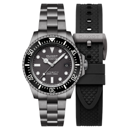 Duxot Men's 44mm Atlantica Deep Diver Automatic Lmt Ed Interchangeable Bracelet Watch