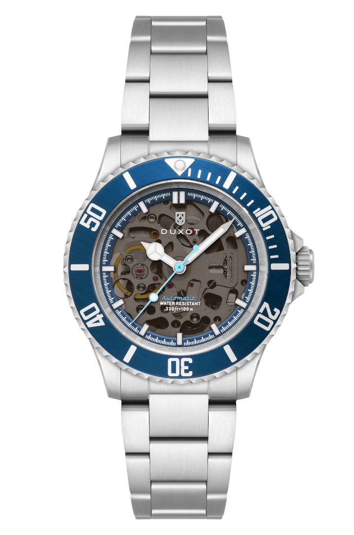 Duxot Men's 40mm Atlantica Skeleton Automatic Bracelet Watch