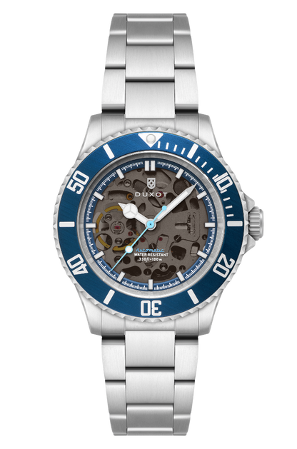 Duxot Men's 40mm Atlantica Skeleton Automatic Bracelet Watch