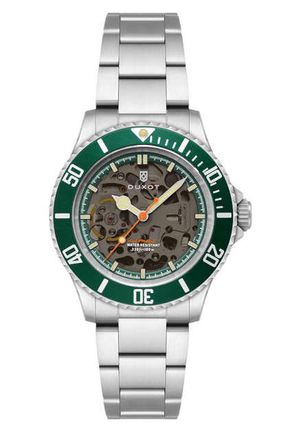 Duxot Men's 40mm Atlantica Skeleton Automatic Bracelet Watch