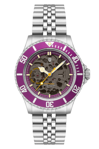 Duxot Men's 40mm Atlantica Skeleton Automatic Bracelet Watch