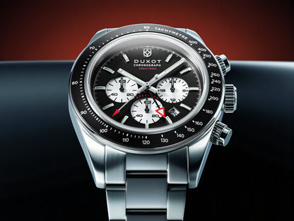 Duxot Men's 39mm Vitesse Quartz Chronograph Dual Time Bracelet Watch