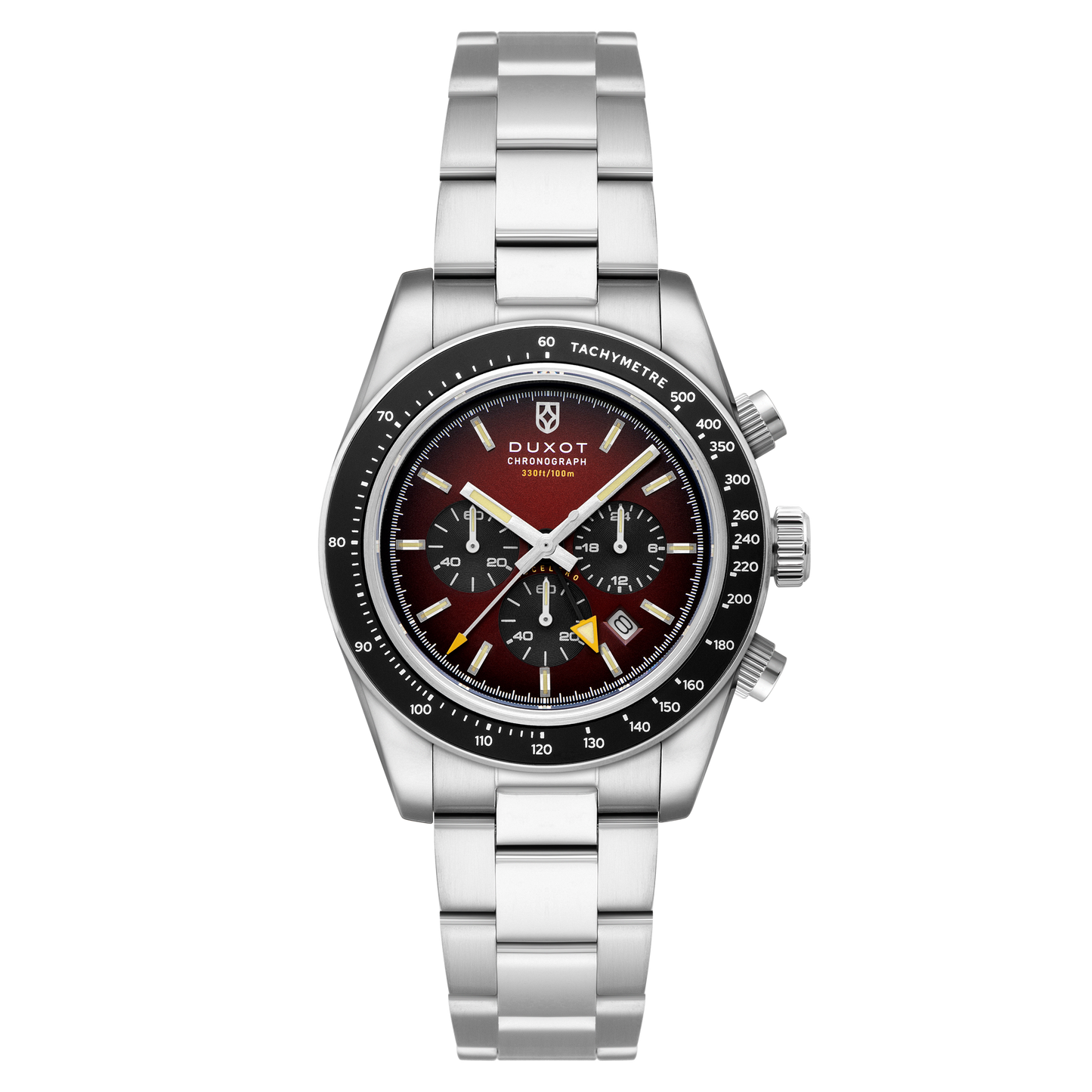 Duxot Men's 39mm Vitesse Quartz Chronograph Dual Time Bracelet Watch