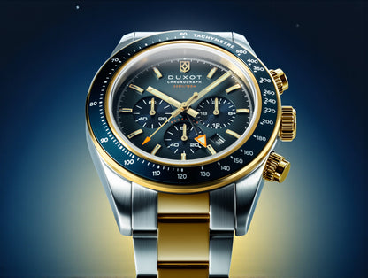 Duxot Men's 39mm Vitesse Quartz Chronograph Dual Time Bracelet Watch