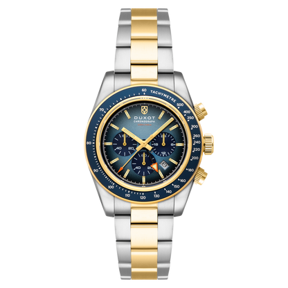Duxot Men's 39mm Vitesse Quartz Chronograph Dual Time Bracelet Watch