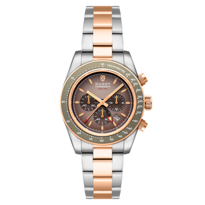 Duxot Men's 39mm Vitesse Quartz Chronograph Dual Time Bracelet Watch