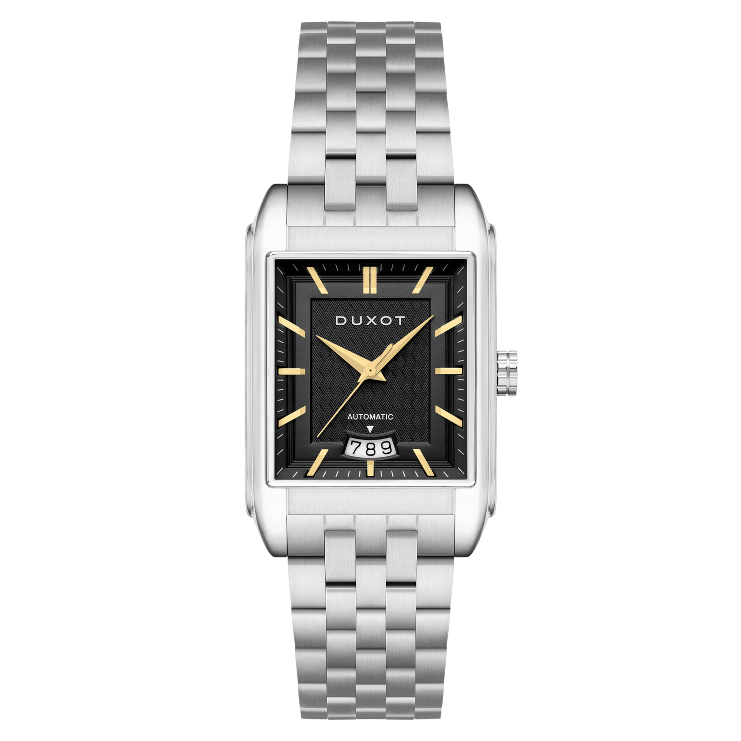 Duxot Men's 33mm Livorno Automatic Date Rectangular Bracelet Watch