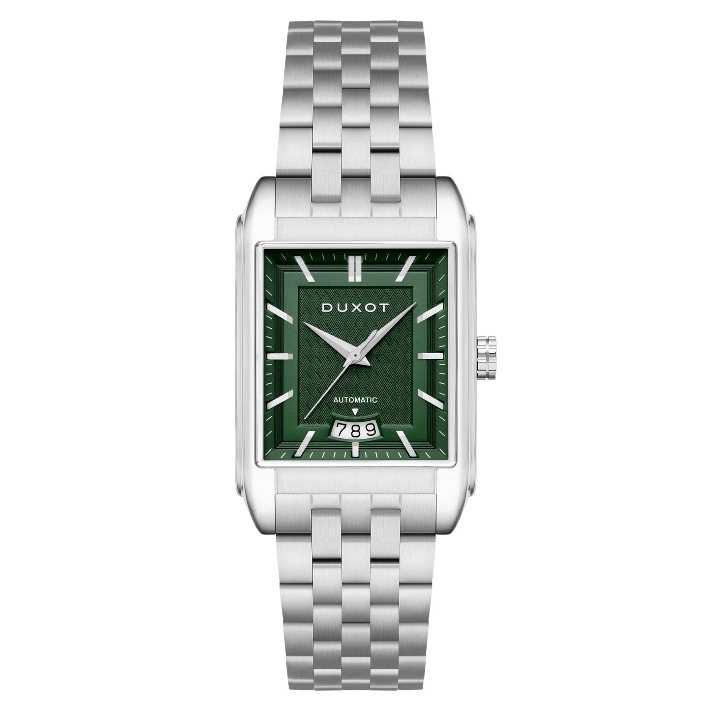 Duxot Men's 33mm Livorno Automatic Date Rectangular Bracelet Watch