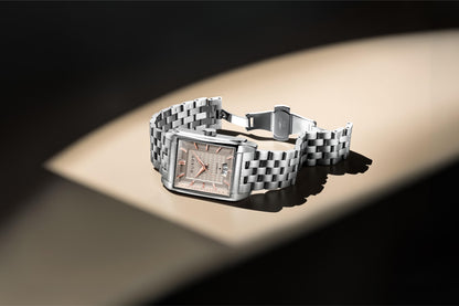 Duxot Men's 33mm Livorno Automatic Date Rectangular Bracelet Watch