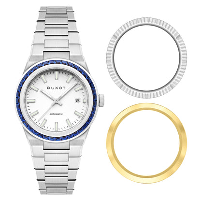 Duxot Men's 38mm Alicante Rainbow Automatic Interchangeable Bezel Bracelet Watch