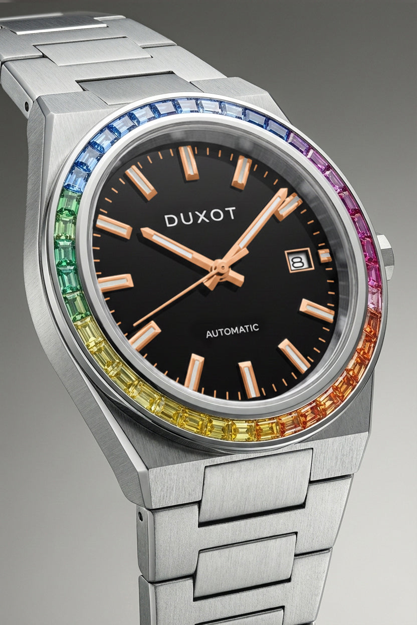 Duxot Men's 38mm Alicante Rainbow Automatic Interchangeable Bezel Bracelet Watch