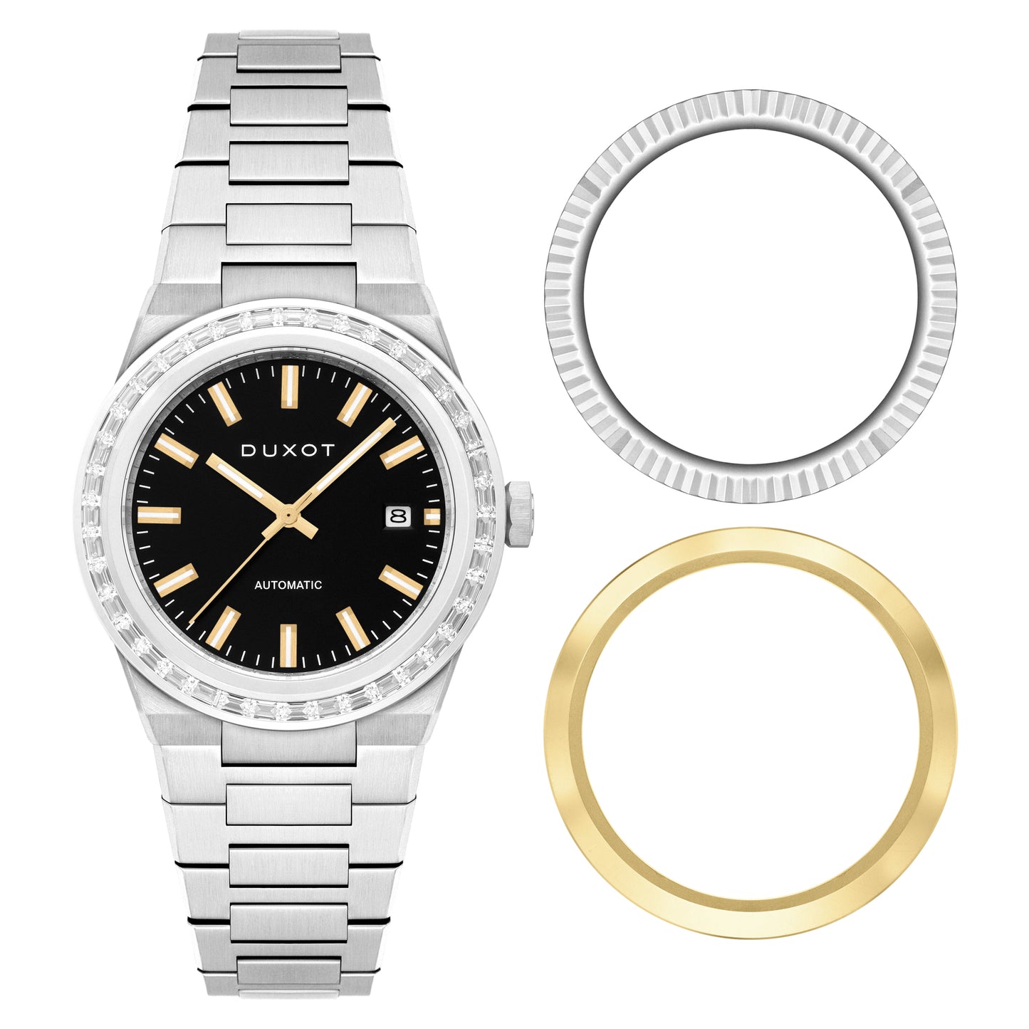 Duxot Men's 38mm Alicante Rainbow Automatic Interchangeable Bezel Bracelet Watch