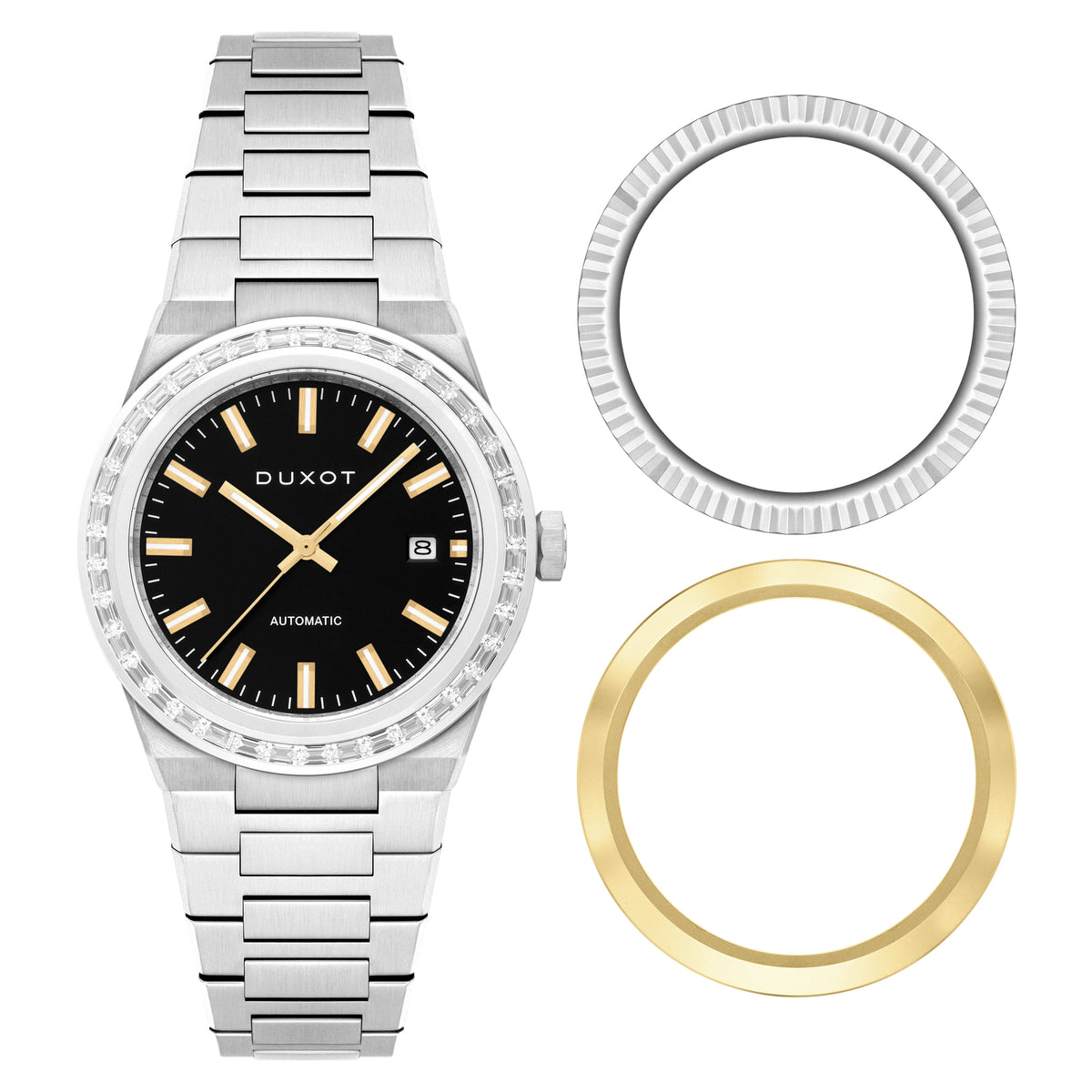 Duxot Men's 38mm Alicante Rainbow Automatic Interchangeable Bezel Bracelet Watch