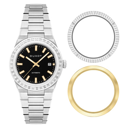 Duxot Men's 38mm Alicante Rainbow Automatic Interchangeable Bezel Bracelet Watch