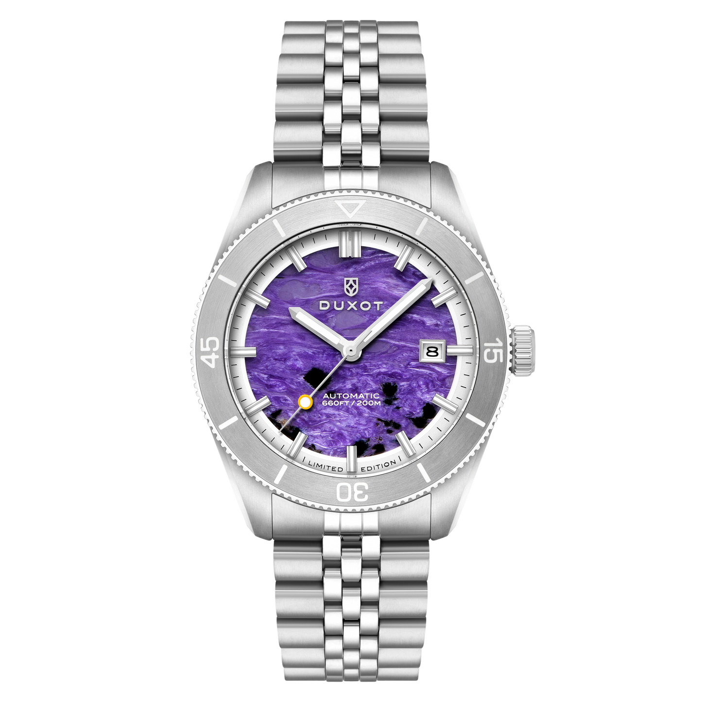 Duxot Men's 40mm Pacifico Automatic Lapidary Lmt Ed Gemstone Bracelet Watch