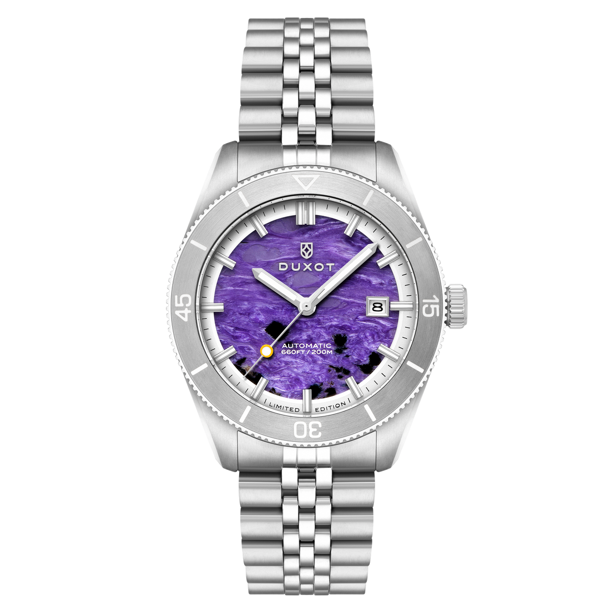Duxot Men's 40mm Pacifico Automatic Lapidary Lmt Ed Gemstone Bracelet Watch
