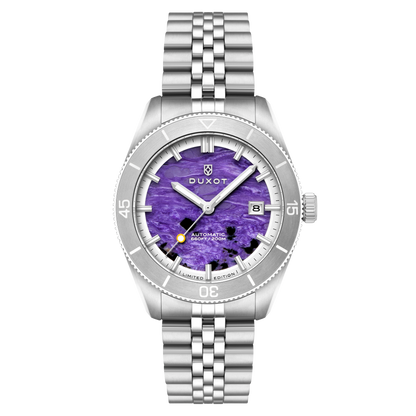 Duxot Men's 40mm Pacifico Automatic Lapidary Lmt Ed Gemstone Bracelet Watch