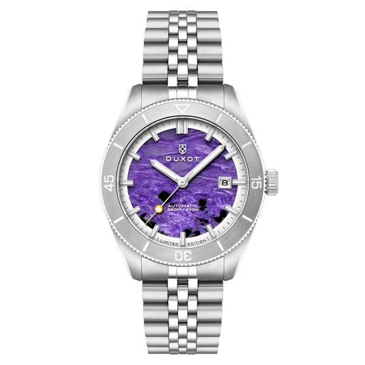 Duxot Men's 40mm Pacifico Automatic Lapidary Lmt Ed Gemstone Bracelet Watch